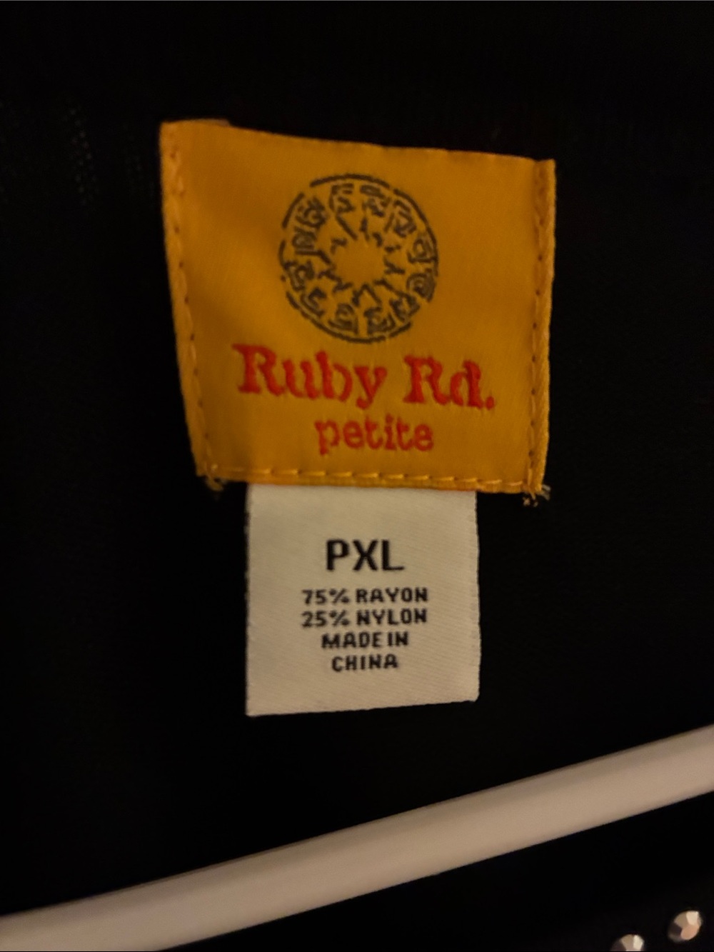 Ruby Rd. Black Rhinestone-Embellished Sweatshirt - Picture 2 of 6